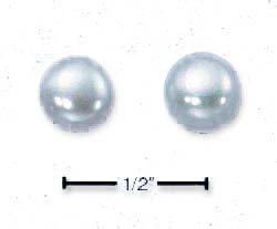 
Sterling Silver White Freshwater Cultured Pearl Button Post Earrings

