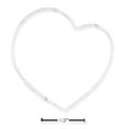 
Sterling Silver Large Contemporary Heart 
