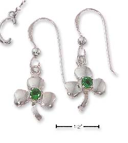 
Sterling Silver Shamrock Earrings Green GlaSterling Silver Stone (Nickel Free)
