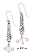 
SS 28mm Filigree Paddle Earrings Pink Whi

