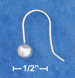 
Sterling Silver 6mm Ball Earrings On Stationary French Wires
