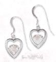 
Sterling Silver 12mm Open Heart Earrings 
