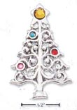 
Sterling Silver Christmas Tree Crystal Or
