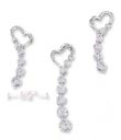 
SS 7mm Open Heart Journey Style CZ Tails 
