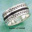 
Sterling Silver Band Ring Black Center An

