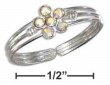 
Sterling Silver 3 Band Ring Clear Sparkly
