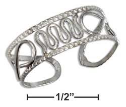 
Sterling Silver Wire Toe Ring Center Squiggle Infinity Loops
