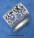 
Sterling Silver Rectangular Filigree Ring
