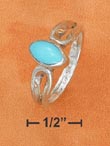 
Sterling Silver 6x10mm Oval Turquoise Rin
