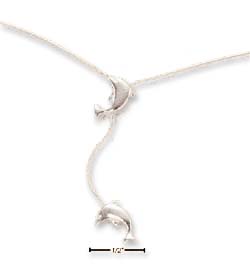 
Sterling Silver 9-10 Inch Snake Chain Anklet With Dolphin Dolphin Dangle
