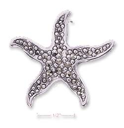
Sterling Silver Marcasite StarFish Pin (Approx. 1 1/4 Inch)
