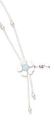 
SS 16 Inch LS Bead Flower Y-Necklace With
