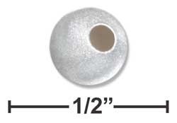 
Sterling Silver 6mm Satin Pendant Spacer Bead With 2mm Hole
