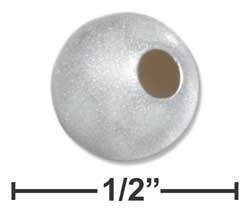 
Sterling Silver 8mm Satin Pendant Spacer Bead With 2mm Hole
