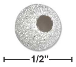 
Sterling Silver Matt Sparkle Finish 8mm Pendant Bead 2.5mm Hole
