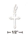 
Sterling Silver Tiny Cross Charm 3 Raised
