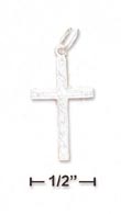 
Sterling Silver Square Stock Cross With S
