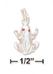 
Sterling Silver Red Eyed High Polish Frog
