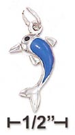 
Sterling Silver Dolphin Charm Medium Blue
