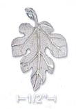 
Sterling Silver 19x29mm Oak Leaf Pendant 
