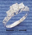 
Sterling Silver CZ With Double Side CZ an
