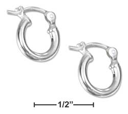 
Sterling Silver 10mm Tubular Hoop With French Lock Earrings
