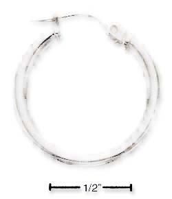 
Sterling Silver 22mm Tubular Hoop With French Lock Earrings (3mm Tubing)
