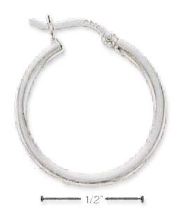 
Sterling Silver 20mm Tubular Hoop With French Lock Earrings
