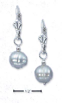 
Sterling Silver White Freshwater Cultured Pearl Drop Earrings With Leverback
