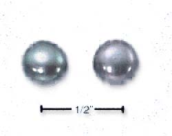 
Sterling Silver Gray Freshwater Cultured Pearl Button Post Earrings
