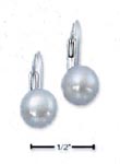 
Sterling Silver White FW Pearl Button Ear
