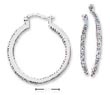 
SS 28mm Hoop Earrings With CZs On Outside
