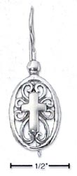 
Sterling Silver Open Oval Cross With Fili
