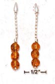 
Sterling Silver Honey Amber Round Bead Po

