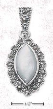 
Sterling Silver Mop Pendant Scalloped Mar
