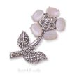 
Sterling Silver Marcasite Flower Pin Moth
