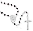 
SS Genuine Onyx Rosary Beads Crucifix Vir
