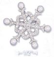 
SS 34mm 6 Pointed CZ Snowflake Pin 5mm Sy
