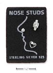 
Sterling Silver Nose Studs Set: Round Hea
