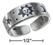 
Sterling Silver Star Sun Moon Dotted Edge
