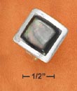 
Sterling Silver 12x14mm Square Gray Shell
