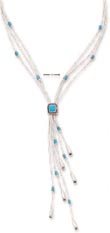 
SS 16 Inch Expandable LS Necklace Turquoi
