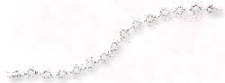 
7 Inch Sterling Silver Bracelet 7mm Cubic Zirconia Circles 4mm Circles
