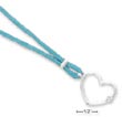 
SS 20 Inch Aqua Blue Cord With Open Heart
