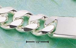 
Sterling Silver 8 Inch Curb Id Bracelet (40x14mm Id Plate)
