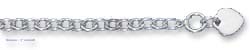 
Sterling Silver 7 Inch Oval Link Heart Tag Toggle Bracelet
