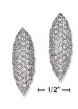 
Sterling Silver 1.25 Inch Pave Curved Sha
