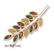 
Sterling Silver Multicolor Amber Leaf Pin
