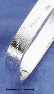 
SS 10mm Etched Hinged Bangle Bracelet Wit
