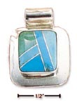 
Sterling Silver Fancy Square Multi Turquo
